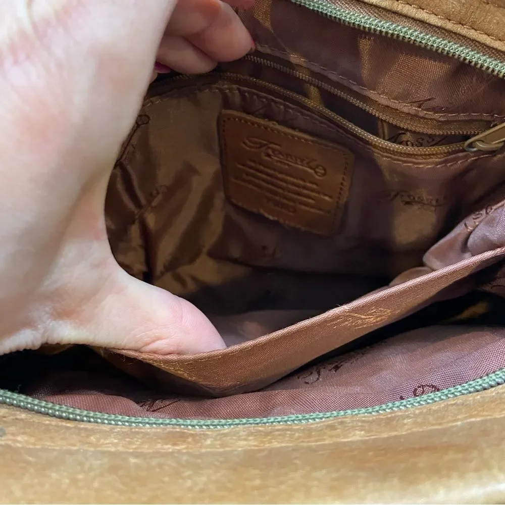 ‎Vintage Fossil Genuine Leather Crossbody Bag